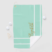 Eenvoudige mint groen minimalistische aangepaste n golfhanddoek (Insitu)