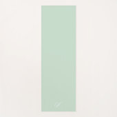 Eenvoudige Mint Groene Pastel Minimalistische oefe Yogamat (Voorkant)