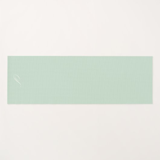 Eenvoudige Mint Groene Pastel Minimalistische oefe Yogamat (Voorkant (horizontaal))