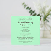 Eenvoudige Mint Seafoam Green Housewarming Uitnodi Aankondiging (Staand voorkant)