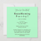 Eenvoudige Mint Seafoam Green Housewarming Uitnodi Aankondiging (Voorkant)