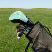 Eenvoudige mintgroene minimalistische aangepaste n golfheadcover (Insitu)