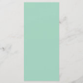 Eenvoudige Mintwitte Script Elegante Kalligrafie G Menu (Achterkant)