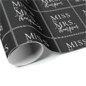 Eenvoudige Miss to Mrs Bruidsfeest Cadeaupapier (Rol Hoek)