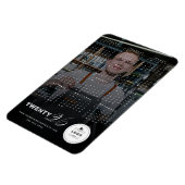 Eenvoudige Mix Typografie 2025 Kalender Vakantiefo Magneet (Linkerzijde)