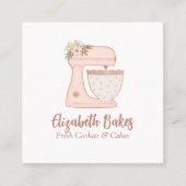 Eenvoudige mixer Floral Cake Visitekaartje (Voorkant)