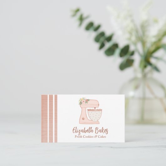 Eenvoudige mixer Floral Cake Visitekaartje (Staand voorkant)