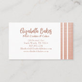 Eenvoudige mixer Floral Cake Visitekaartje (Achterkant)