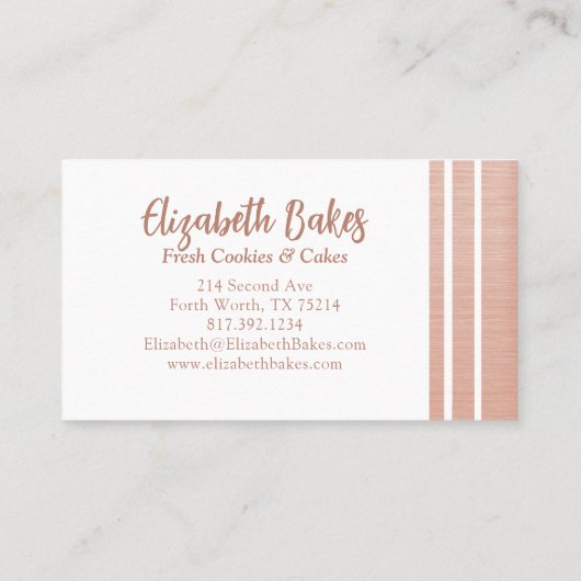 Eenvoudige mixer Floral Cake Visitekaartje (Achterkant)