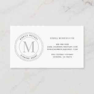 Eenvoudige mobiele notarishandtekening visitekaartje