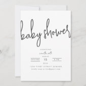 Eenvoudige Modern Baby shower Party Invitation Kaart (Voorkant)