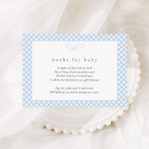Eenvoudige Modern Blue Plaid Bow Boeken voor Baby