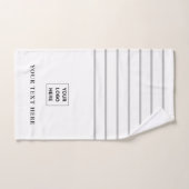 Eenvoudige Modern Custom Company Logo en tekst Handdoek (Handdoek)