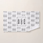 Eenvoudige Modern Custom Company Logo en tekst Handdoek (Handdoek)