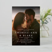 Eenvoudige Modern Elegant Paar Douche Uitnodiging (Staand Voorkant)