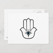 Eenvoudige Modern Hamsa Hand Fatima Briefkaart (Voorkant / Achterkant)