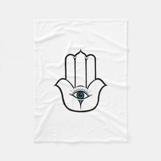 Eenvoudige Modern Hamsa Hand Fatima Fleece Deken (Voorkant)