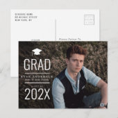 Eenvoudige Modern High School afstuderen aankondig Briefkaart (Voorkant / Achterkant)