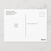 Eenvoudige Modern High School afstuderen aankondig Briefkaart (Achterkant)