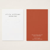 Eenvoudige Modern Hoop Earring Display Kaart (Voorkant /achterkant)