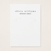 Eenvoudige Modern Hoop Earring Display Kaart (Voorkant)