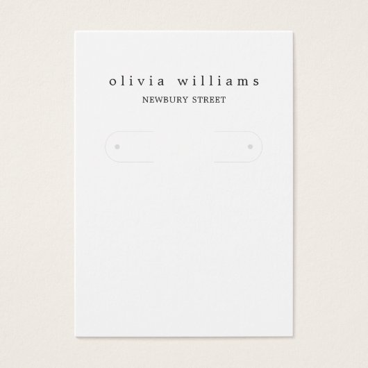 Eenvoudige Modern Hoop Earring Display Kaart (Voorkant)