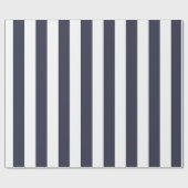 Eenvoudige Modern Midnight Blue Hanukkah Stripes Cadeaupapier (Vlak)