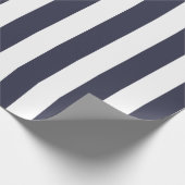 Eenvoudige Modern Midnight Blue Hanukkah Stripes Cadeaupapier (Hoek)