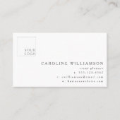 Eenvoudige Modern Minimal Event Planner Logo Foto Visitekaartje (Voorkant)