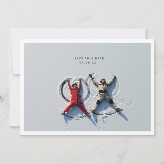 Eenvoudige MoDeRN MINIMALISTISCHE Foto Lijst Bruil Save The Date (Voorkant)