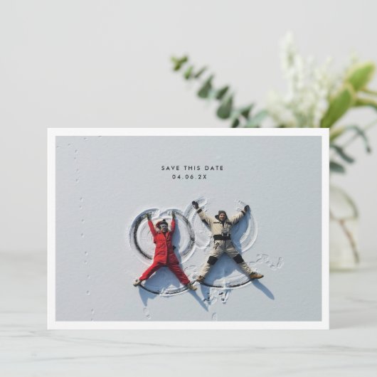 Eenvoudige MoDeRN MINIMALISTISCHE Foto Lijst Bruil Save The Date (Staand voorkant)