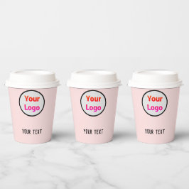 EENVOUDIGE MODERN VOEG UW LOGO-papierbekertjes TOE Papieren Bekers