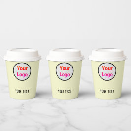 EENVOUDIGE MODERN VOEG UW LOGO-papierbekertjes TOE Papieren Bekers
