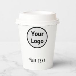 EENVOUDIGE MODERN VOEG UW LOGO-papierbekertjes TOE Papieren Bekers