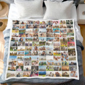 Eenvoudige moderne 108 fotocollage fleece deken