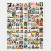 Eenvoudige moderne 108 fotocollage fleece deken (Voorkant)