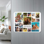 Eenvoudige moderne 15 foto collage magneet<br><div class="desc">Creëer uw eigen gepersonaliseerde foto collage magneet. Voeg 15 van uw favoriete afbeeldingen en aangepaste kleur achtergrond toe in dit moderne sjabloon ontwerp.</div>