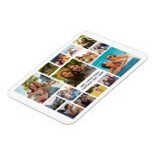 Eenvoudige moderne 15 foto collage magneet (Linkerzijde)