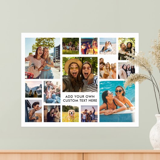 Eenvoudige moderne 15 foto collage poster