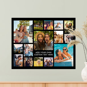 Eenvoudige moderne 15 foto collage poster