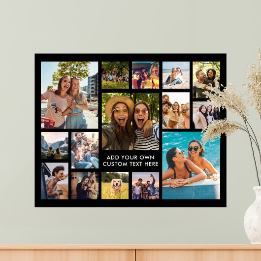 Eenvoudige moderne 15 foto collage poster