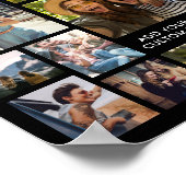 Eenvoudige moderne 15 foto collage poster (Hoek)