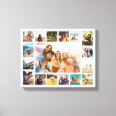 Eenvoudige moderne 17 foto collage canvas afdruk (Voorkant)