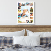 Eenvoudige moderne 17 foto collage canvas afdruk (Insitu (Slaapkamer))