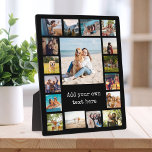 Eenvoudige moderne 17 foto collage fotoplaat<br><div class="desc">Creëer uw eigen gepersonaliseerde foto collage plaque home decor. Voeg 17 van je favoriete afbeeldingen toe aan dit moderne sjabloon ontwerp.</div>