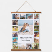 Eenvoudige moderne 17 foto collage hangend wandkleed (Voorkant)