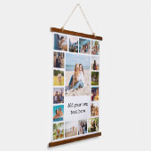 Eenvoudige moderne 17 foto collage hangend wandkleed (Gebogen)