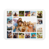 Eenvoudige moderne 17 foto collage magneet (Horizontaal)