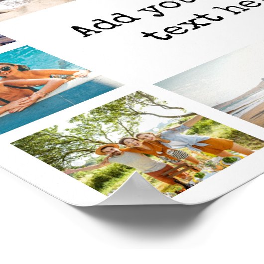 Eenvoudige moderne 17 foto collage poster (Hoek)
