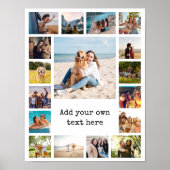 Eenvoudige moderne 17 foto collage poster (Voorkant)